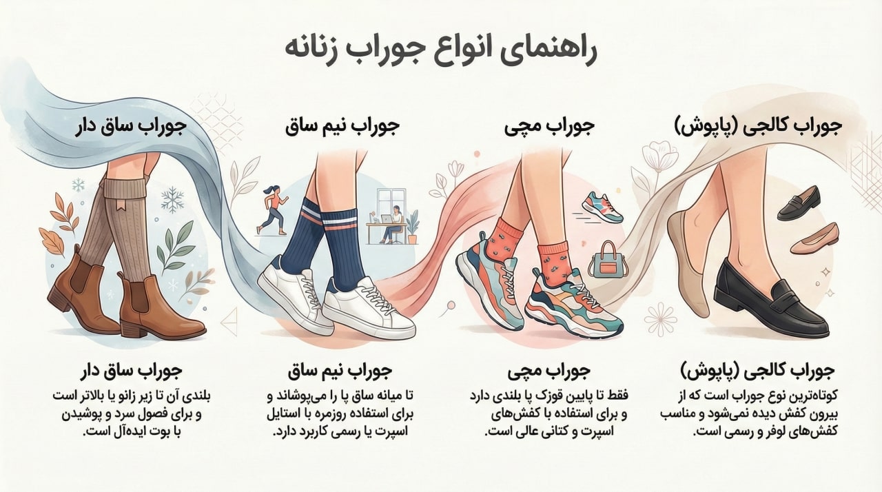 انواع مدل جوراب زنانه 