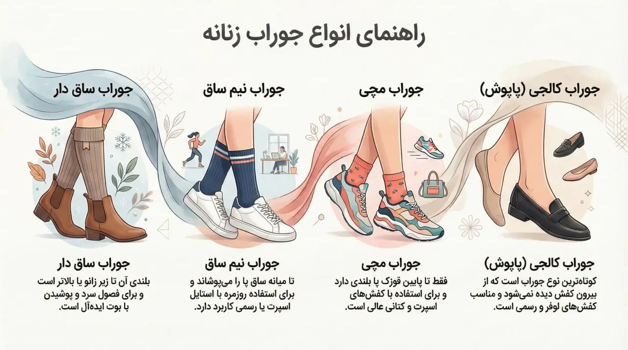 انواع مدل جوراب زنانه 