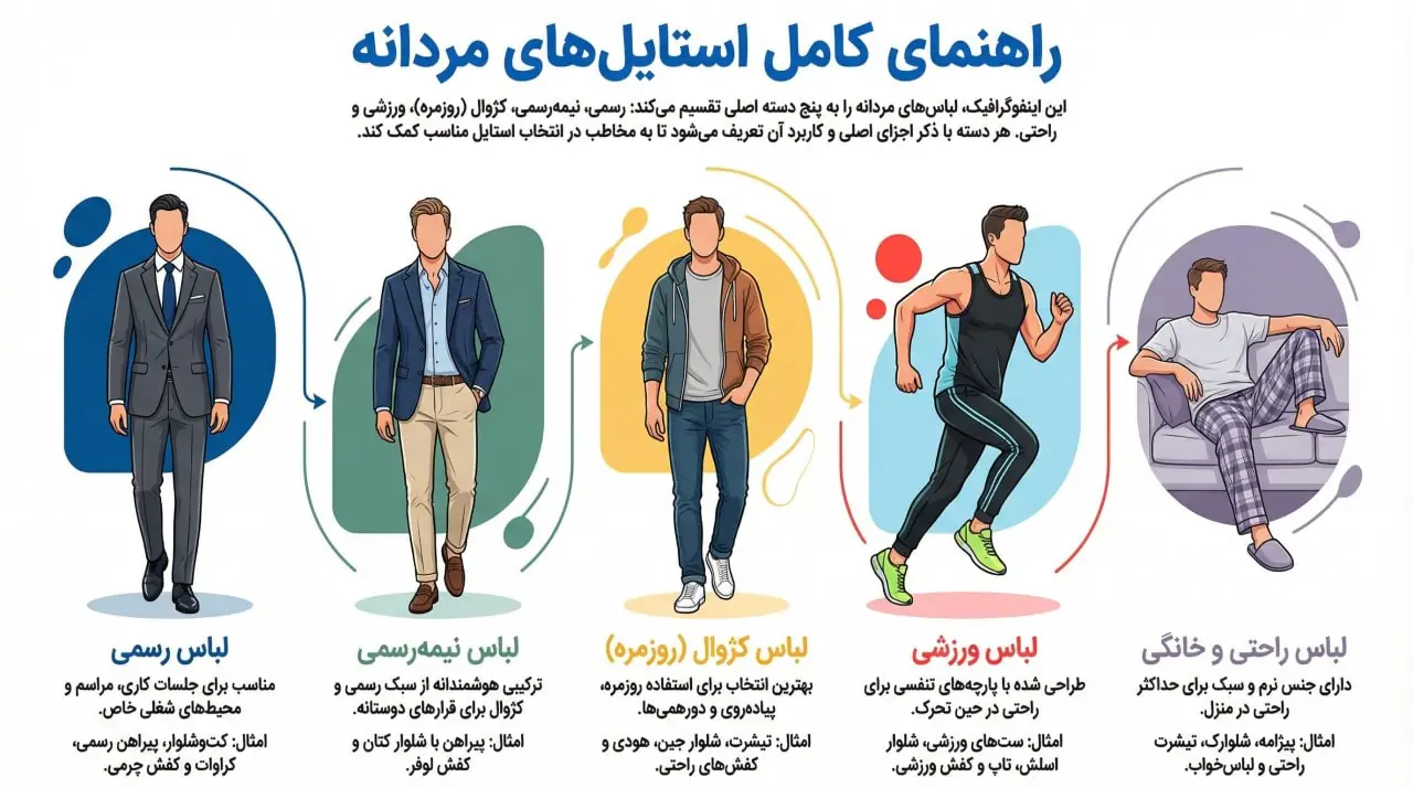 انواع لباس مردانه