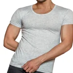 زیرپوش نیم آستین ملانژ یقه گرد بلکس (نیکوتن پوش) کد 2414101