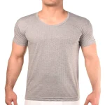 زیرپوش نیم آستین ملانژ یقه گرد بلکس (نیکوتن پوش) کد 2414101