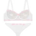 ست شورت و سوتین توری فنردار Barone بارون گلدوزی کد 1312139