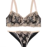 ست شورت و سوتین توری فنردار Barone بارونه گلدوزی کد 1312110