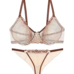 ست شورت و سوتین توری فنردار Barone بارون گلدوزی کد 1312137