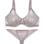 ست شورت و سوتین توری فنردار Barone بارون گلدوزی کد 1312140