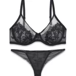 ست شورت و سوتین توری فنردار Barone بارون گلدوزی کد 1312141