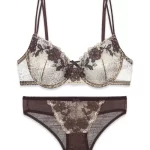 ست شورت و سوتین توری فنردار Barone بارونه گلدوزی کد 1312106