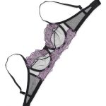 ست شورت و سوتین توری فنردار Lavender لوندر گلدوزی کد 1312102