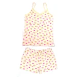 ست تاپ و شلوارک نخی زنانه کد 1222142