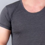 زیرپوش مردانه نیم استین سوزن خالی بلکس (نیکوتن پوش) کد ۱۰۱۰