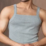 زیرپوش مردانه رکابی یقه خشتی بلکس (نیکوتن پوش) کد۱۲۴۳