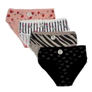 شورت زنانه نخی چاپدار (بسته4عددی) کد1344334