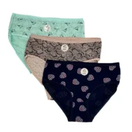 شورت زنانه نخی چاپدار (بسته3عددی) کد1344331