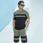 ست مردانه تی شرت و شلوارک مردانه بلکس(نیکوتن پوش) کد۶۱۱۵۶