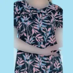 پیراهن آستین کوتاه یقه گرد چاپدار بلکس (نیکوتن پوش) کد 15426