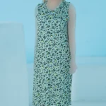 پیراهن آستین حلقه یقه گرد چاپدار کد 15416