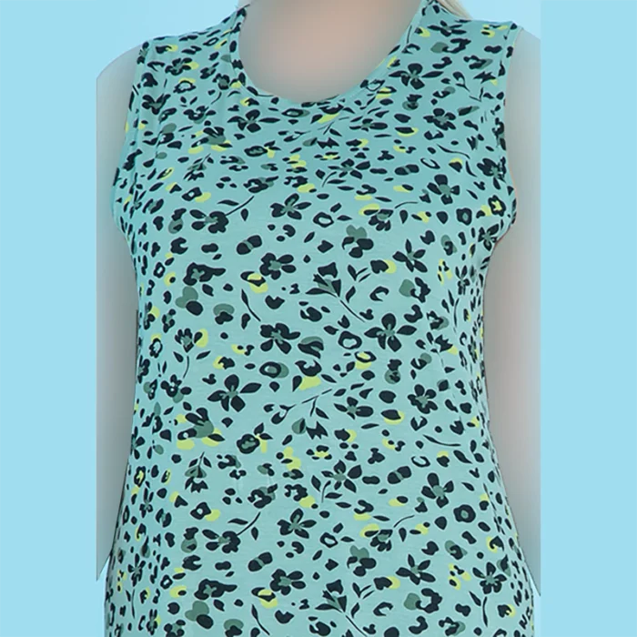 پیراهن آستین حلقه یقه گرد چاپدار کد 15416