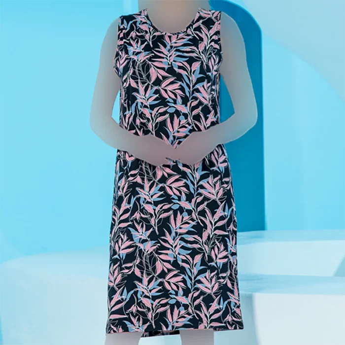 1742208467-IMG_5169 copy پیراهن زنانه آستین حلقه یقه گرد چاپدار بلکس (نیکوتن پوش) کد 15416