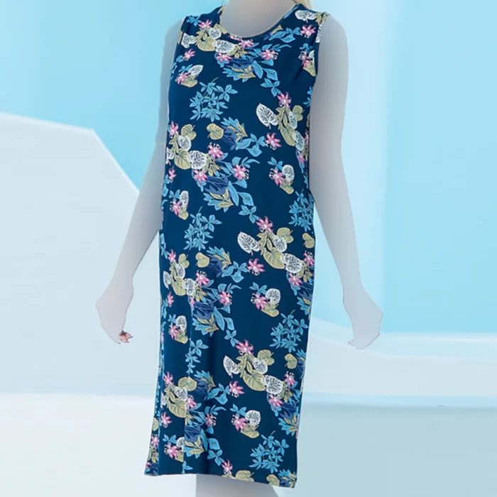 1742209309-IMG_5166 copy پیراهن آستین حلقه یقه گرد چاپدار بلکس (نیکوتن پوش) کد 15416