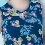 پیراهن آستین حلقه یقه گرد چاپدار بلکس (نیکوتن پوش) کد 15416