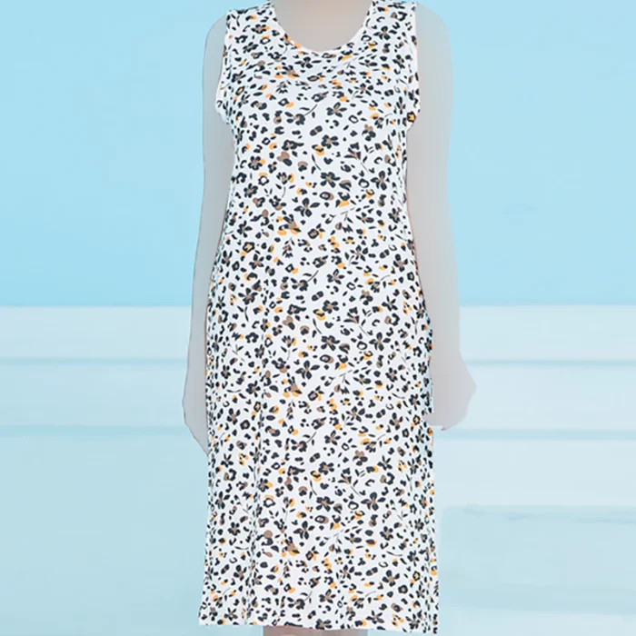 1742209355-IMG_5168 copy پیراهن زنانه آستین حلقه یقه گرد چاپدار بلکس (نیکوتن پوش) کد 15416