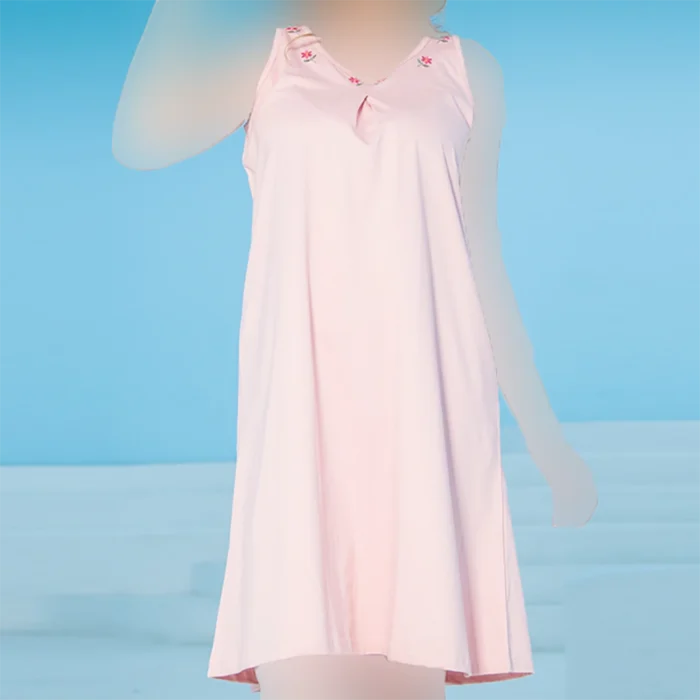 پیراهن یقه چاکدار گلدوزی شده زنانه بلکس (نیکوتن پوش) کد 12437