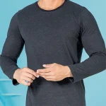 بلوز مردانه آستین بلند یقه گرد بلکس(نیکوتن پوش) کد ۲۲۱۱۲