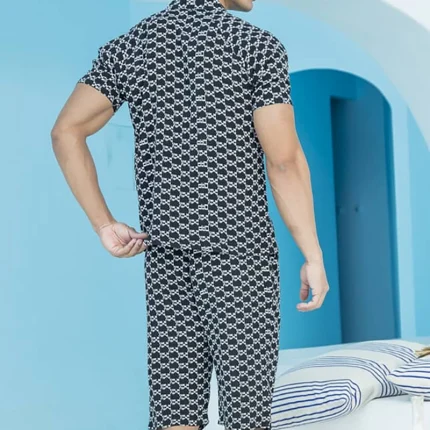 ست مردانه پیراهن و شلوارک طرح ایکس مردانه بلکس(نیکوتن پوش) کد۶۱۱۱۶