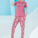 ست تیشرت و شلوار زنانه چاپدار بلکس (نیکوتن پوش) کد ۶۳۴۴۶