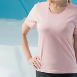 تیشرت زنانه یقه گیپور ساده رنگی بلکس (نیکوتن پوش) کد 11412