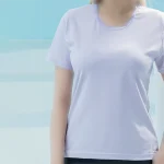 تیشرت زنانه یقه گیپور ساده رنگی بلکس (نیکوتن پوش) کد 11412