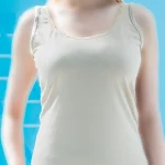 رکابی زنانه یقه گیپور رنگی بلکس (نیکوتن پوش) کد 12412