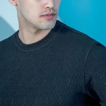 طست مردانه تیشرت و شلوارک ژاکارد مشکی بلکس (نیکوتن پوش) کد ۶۱۱۱۸