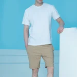 ست مردانه تیشرت و شلوارک ژاکارد سفید بلکس (نیکوتن پوش) کد ۶۱۱۱۸