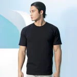 تي شرت يقه گرد مشکی مردانه بلکس (نیکوتن پوش)