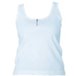 رکابی یقه باز نیم زیپ سفید زنانه بلکس ( نیکوتن پوش) کد 12421