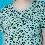 پیراهن آستین کوتاه یقه گرد چاپدار بلکس (نیکوتن پوش) کد 15426