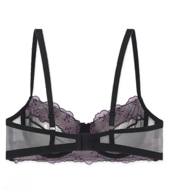 ست شورت و سوتین توری فنردار Lavender لوندر گلدوزی کد 1312102