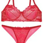 ست شورت و سوتین توری فنردار Barone بارون گلدوزی کد 1312134