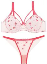 ست شورت و سوتین توری فنردار lavender لوندر گلدوزی کد 1312125