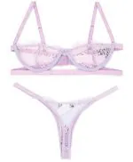 ست شورت و سوتین توری فنردار وارداتی کد 1312114