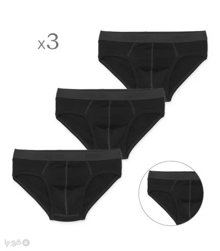 پک شورت مردانه اسلیپ نخی کش از رو Clevent کلونت کد 2108 - بسته 3 عددی