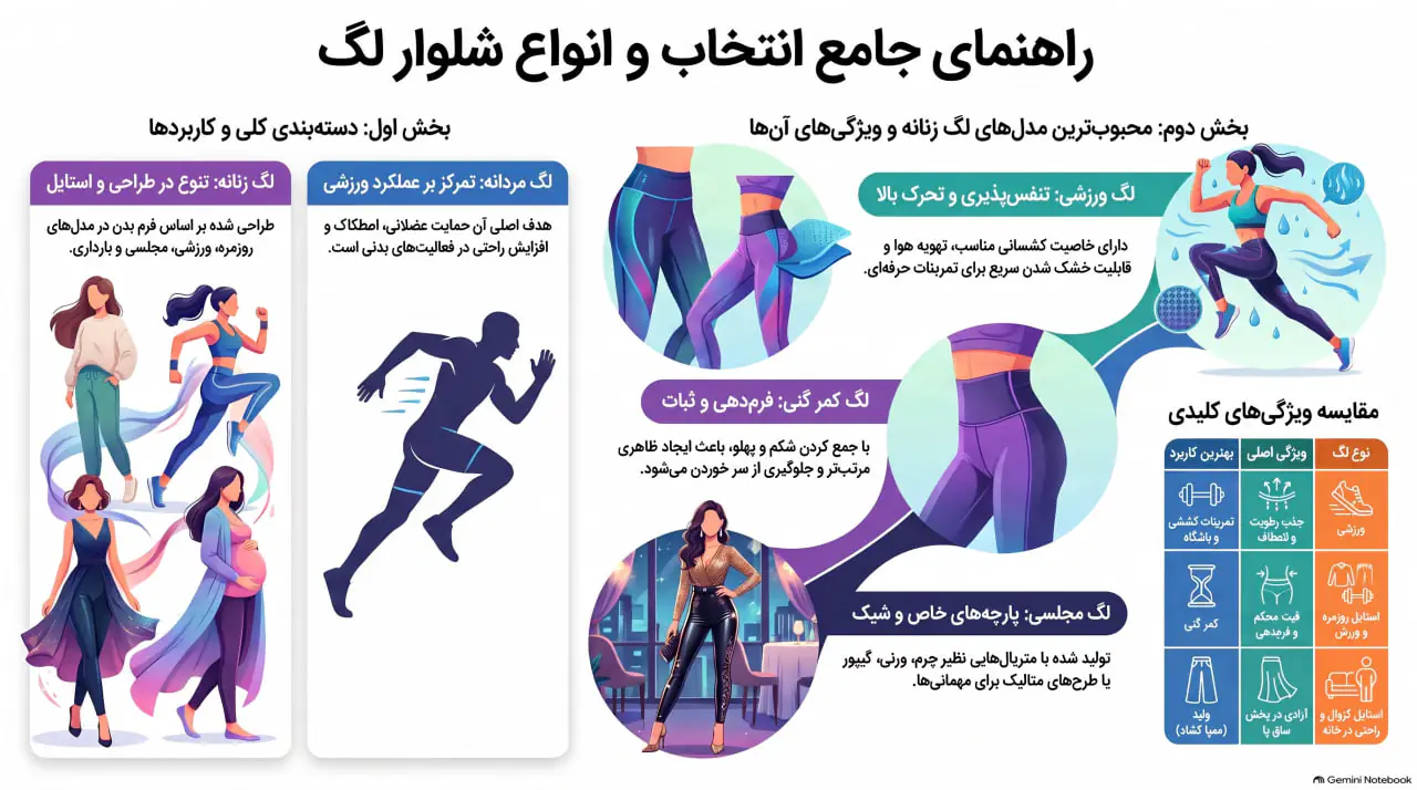 انواع شلوار لگ 